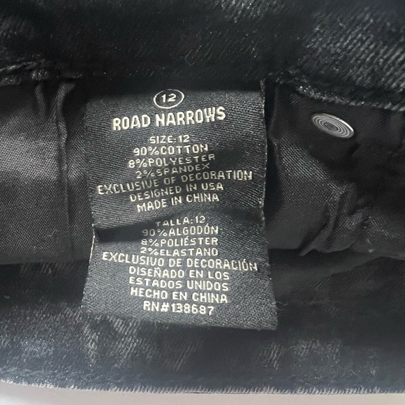 Road Narrows Jeans Shorts Denim Distressed Destroyed Paint - Picture 7 of 9